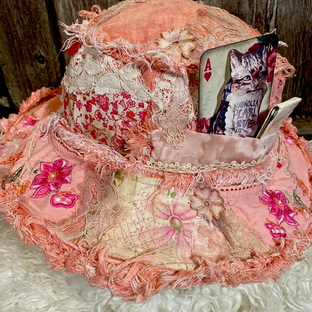 SOLD / Vintage Quilted Kitten Hat